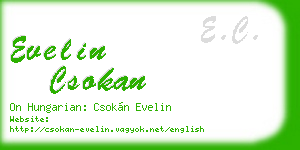 evelin csokan business card
