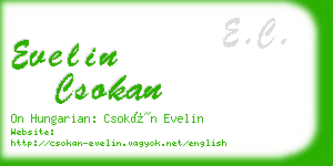 evelin csokan business card